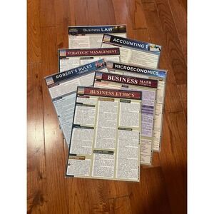 NEW Bar Charts Quick Study Business Laminated Study Guides Bundle of 7